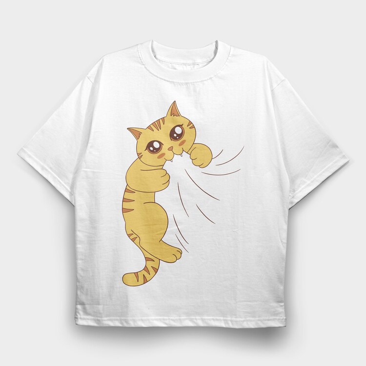 Cat Bitting, Tricou Oversize Barbati (Unisex)