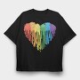 Puzzle Rainbow Paint, Tricou Oversize Barbati (Unisex)