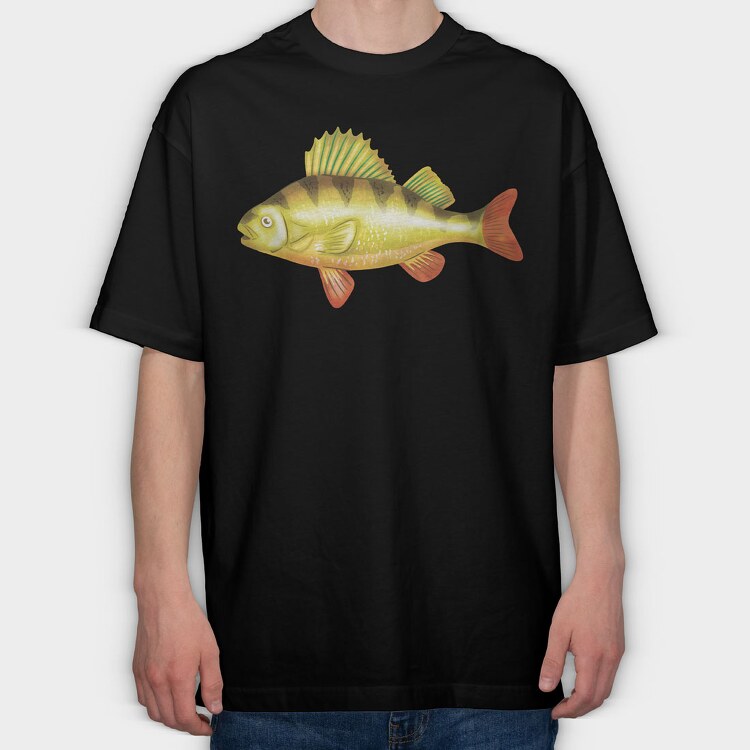 Yellow Perch, Tricou Oversize Barbati (Unisex)