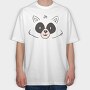 Raccoon Face, Tricou Oversize Barbati (Unisex)