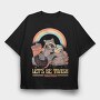 Raccoon Possum Garbage Rainbow, Tricou Oversize Barbati (Unisex)