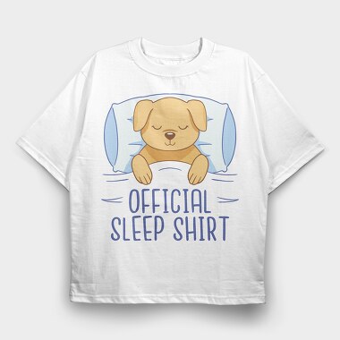 Dog Official Sleep Shirt, Tricou Oversize Barbati (Unisex)