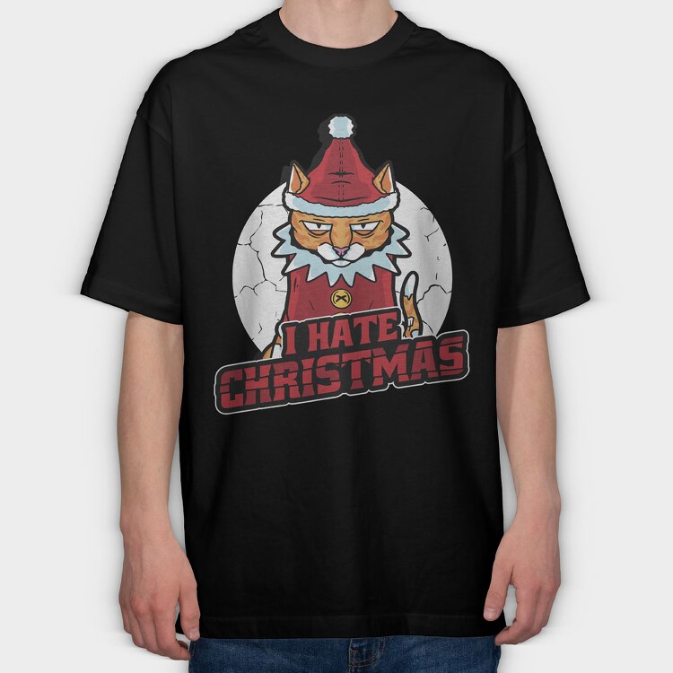 Hate Christmas, Tricou Oversize Barbati (Unisex)