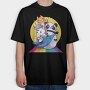 Rainbow Cute Animals, Tricou Oversize Barbati (Unisex)