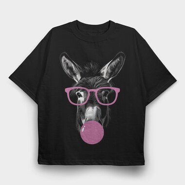 Donkey Monochrome Bubblegum, Tricou Oversize Barbati (Unisex)