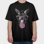 Donkey Monochrome Bubblegum, Tricou Oversize Barbati (Unisex)