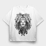 Rasta Lion, Tricou Oversize Barbati (Unisex)