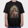 Cat Jesus, Tricou Oversize Barbati (Unisex)