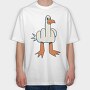 Middle Finger Seagull, Tricou Oversize Barbati (Unisex)