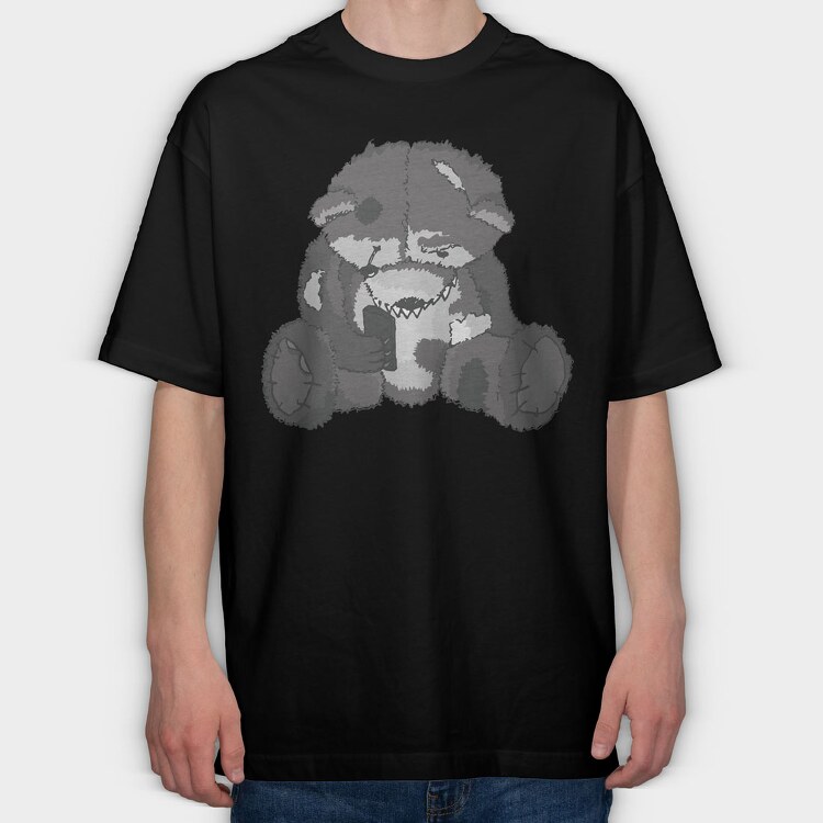 Zombie Teddy Bear 2, Tricou Oversize Barbati (Unisex)