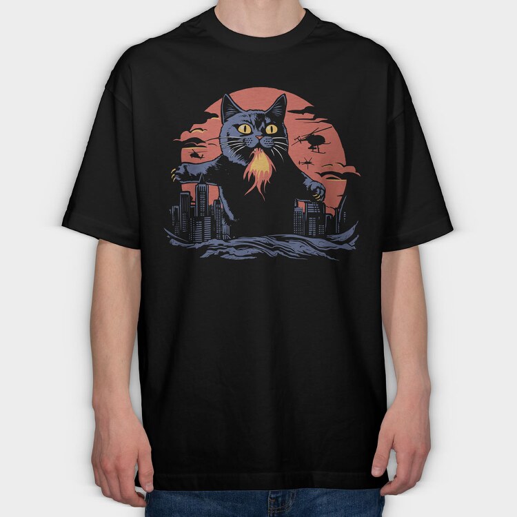 Cat Monster Parody, Tricou Oversize Barbati (Unisex)
