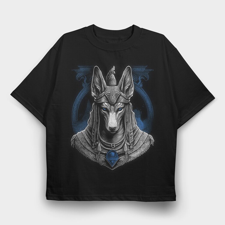 Anubis, Tricou Oversize Barbati (Unisex)