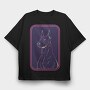 Doberman Dog, Tricou Oversize Barbati (Unisex)