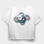 Dragon Ying Yang, Tricou Oversize Barbati (Unisex)