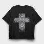 Lion Cross, Tricou Oversize Barbati (Unisex)