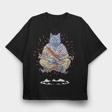 Monk Wolf, Tricou Oversize Barbati (Unisex)