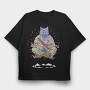 Monk Wolf, Tricou Oversize Barbati (Unisex)