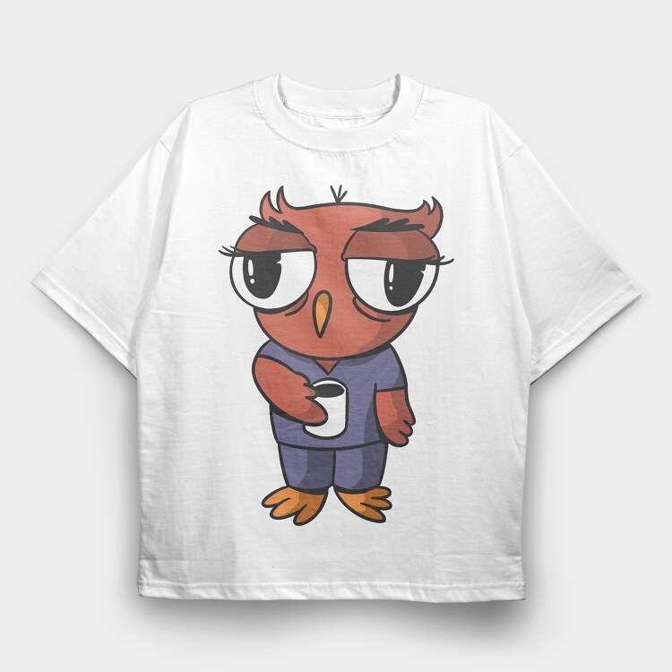 Owl Nurse, Tricou Oversize Barbati (Unisex)