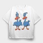 Two Ducks, Tricou Oversize Barbati (Unisex)