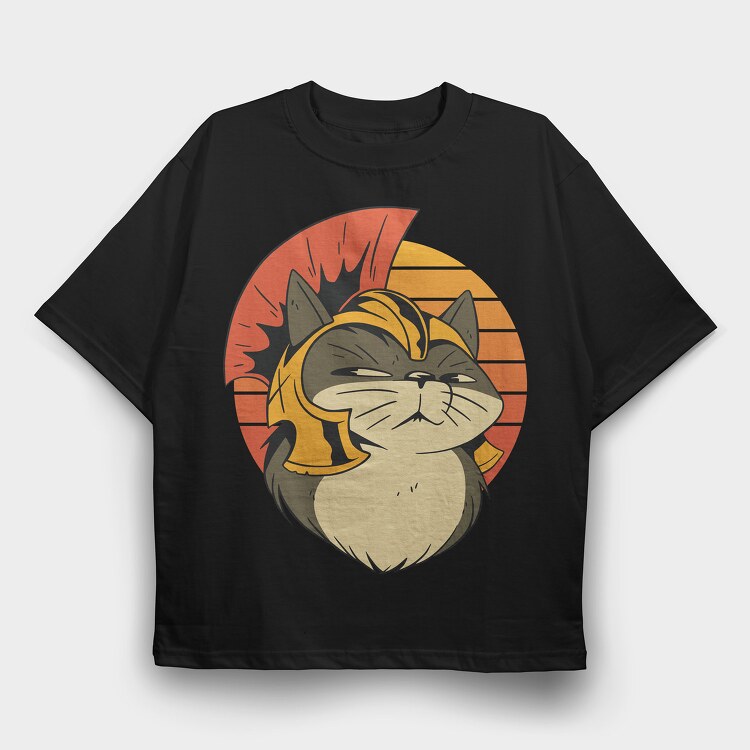 Warrior Cat, Tricou Oversize Barbati (Unisex)