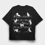 Music Staff Cats, Tricou Oversize Barbati (Unisex)