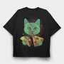 Cosmic Cat, Tricou Oversize Barbati (Unisex)