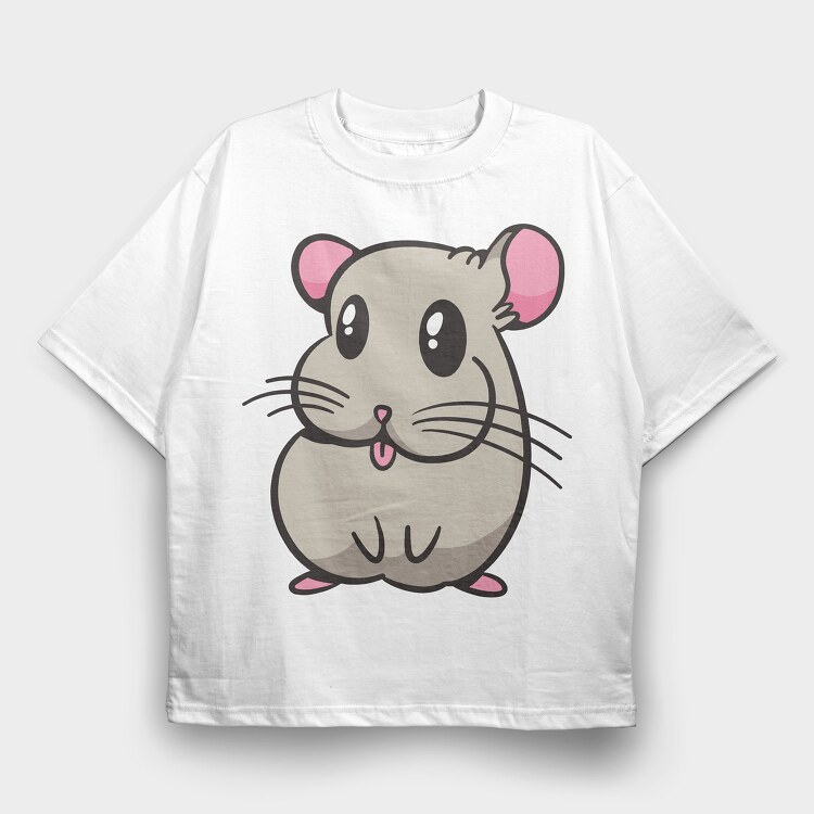 Chinchilla, Tricou Oversize Barbati (Unisex)