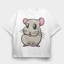 Chinchilla, Tricou Oversize Barbati (Unisex)
