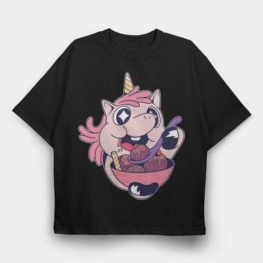 Unicorn Icecream, Tricou Oversize Barbati (Unisex)