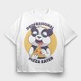Panda Pizza, Tricou Oversize Barbati (Unisex)