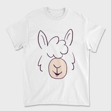 Llama Face, Tricou Barbati (Unisex)
