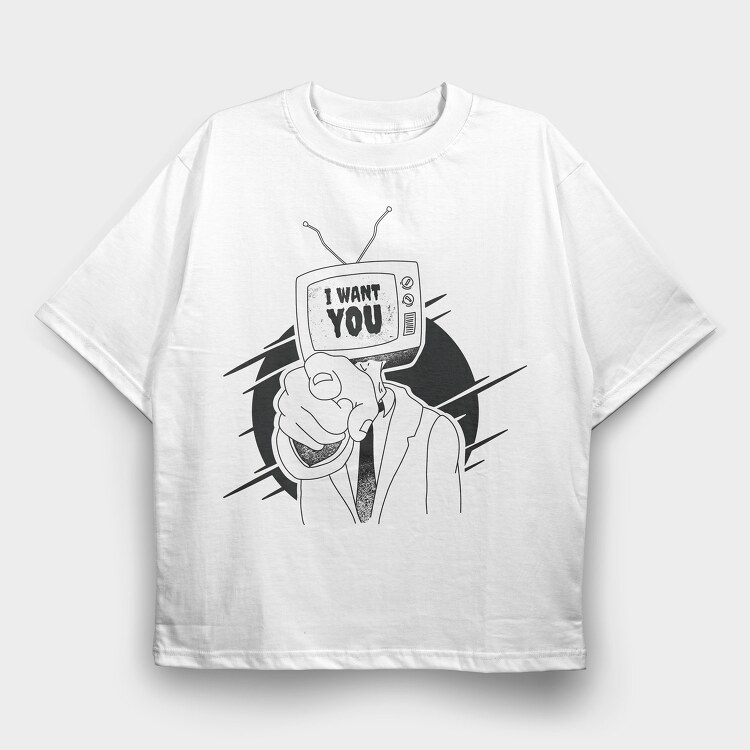 I Want You, Tricou Oversize Barbati (Unisex)