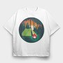 Camping Night, Tricou Oversize Barbati (Unisex)