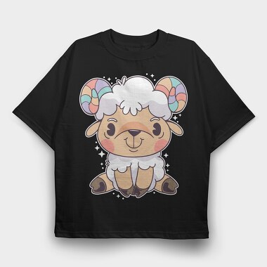 Cute Aries, Tricou Oversize Barbati (Unisex)