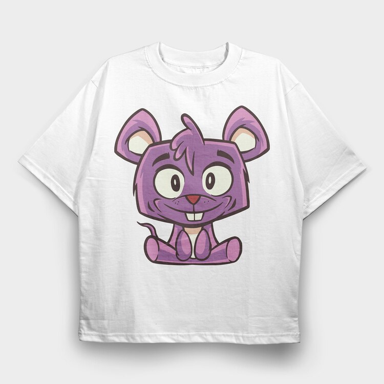 Cute Mouse, Tricou Oversize Barbati (Unisex)