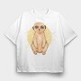 Cute Meerkat, Tricou Oversize Barbati (Unisex)