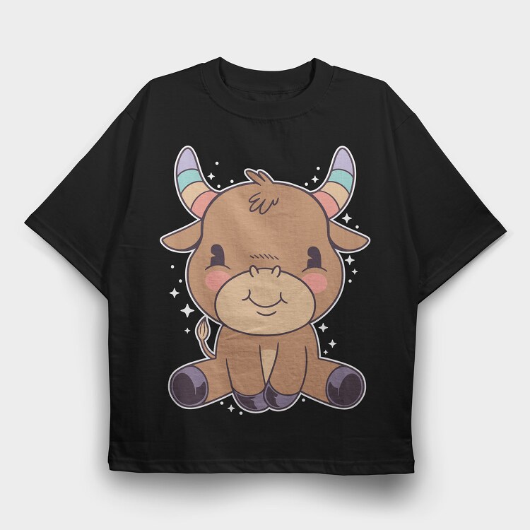 Cute Taurus, Tricou Oversize Barbati (Unisex)