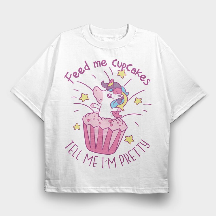 Unicorn Cupcake, Tricou Oversize Barbati (Unisex)