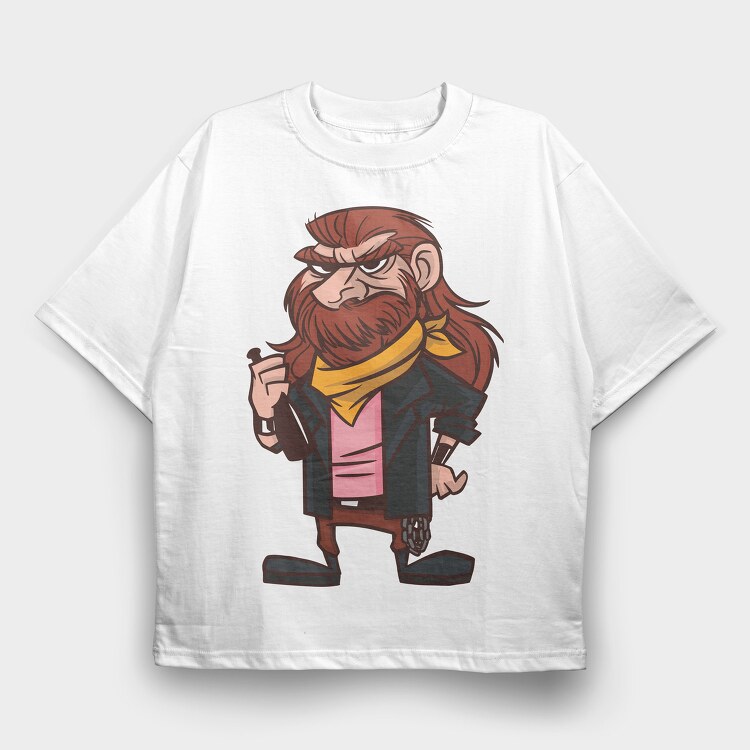 Metal Man Cartoon, Tricou Oversize Barbati (Unisex)