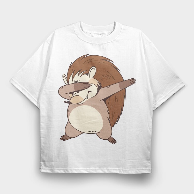 Hedgehog, Tricou Oversize Barbati (Unisex)