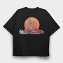 Lama In The Car, Tricou Oversize Barbati (Unisex)