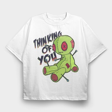 Voodoo Doll, Tricou Oversize Barbati (Unisex)