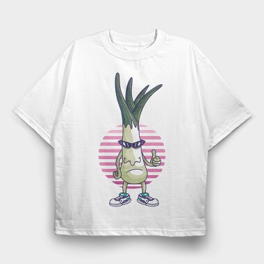 Funny Leek, Tricou Oversize Barbati (Unisex)