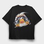 Race Car Cartoon, Tricou Oversize Barbati (Unisex)