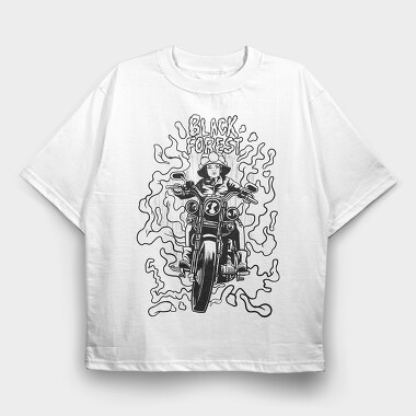 Biker Girl, Tricou Oversize Barbati (Unisex)