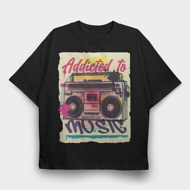 Boombox, Tricou Oversize Barbati (Unisex)
