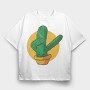 Dabbing Cactus, Tricou Oversize Barbati (Unisex)