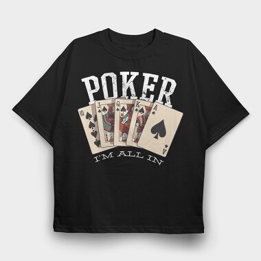 Poker, Tricou Oversize Barbati (Unisex)