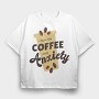I Run on Coffee and Anxiety, Tricou Oversize Barbati (Unisex)