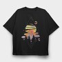 Galaxy Watercolor, Tricou Oversize Barbati (Unisex)